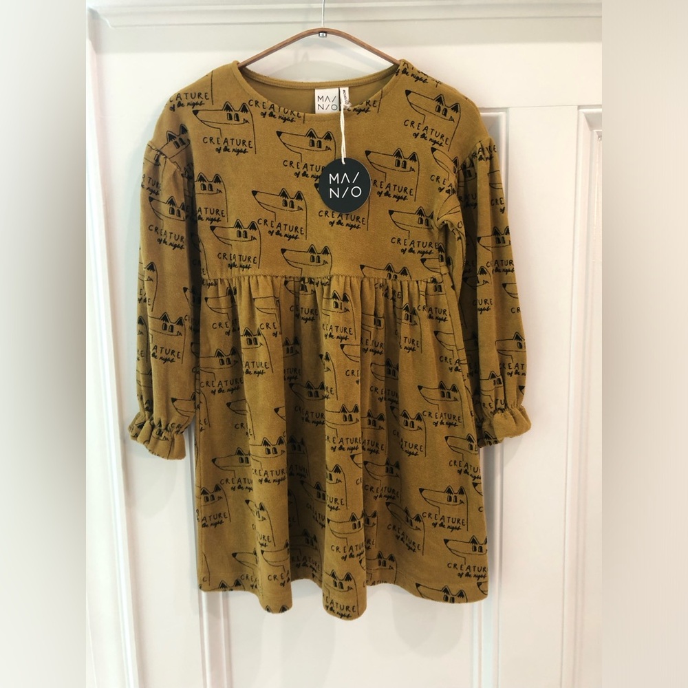 Mainio kids Fox Terry dress Creature of the night 7/8